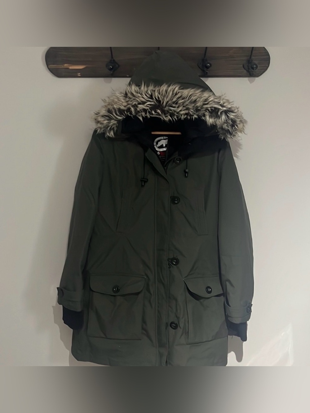 Beautiful Dark Green Ecko Winter Jacket Size L/XL